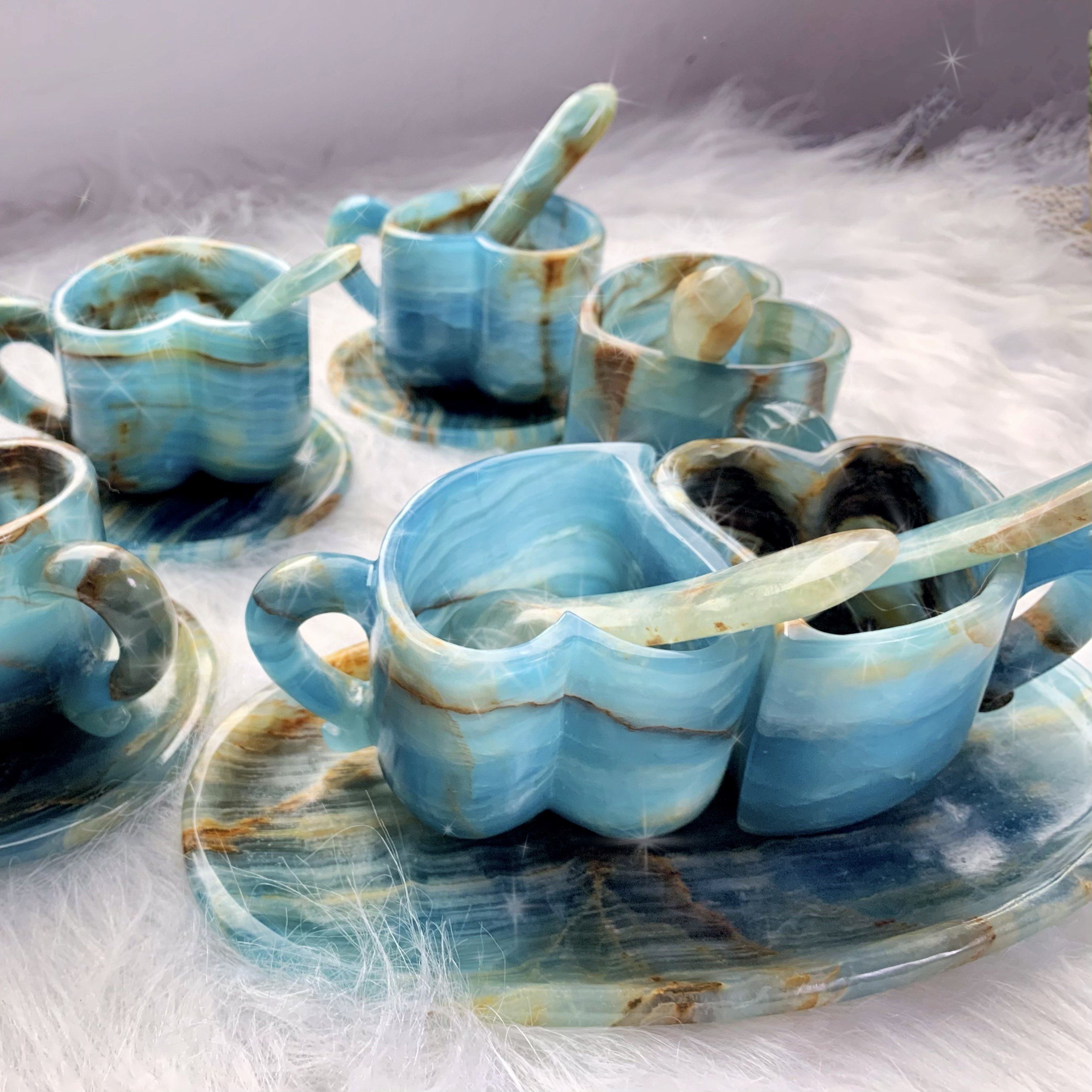 Reikistal Blue Onyx Heart Mug/Cup