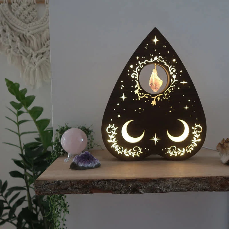 Reikistal Inverted Moon Heart Crystal Shelf