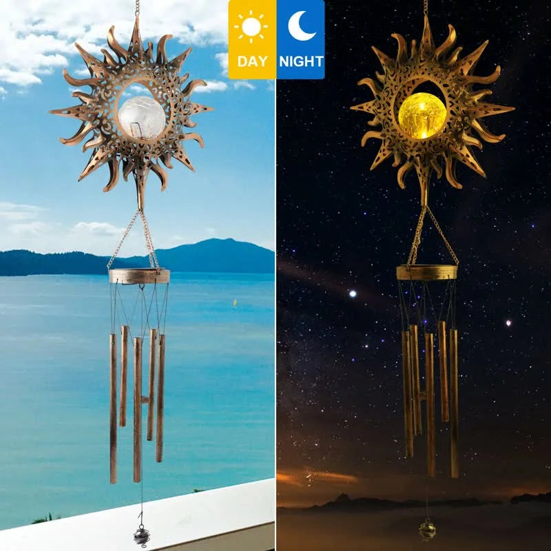 Reikistal Solar Moon or Sun Wind Chime Ornaments