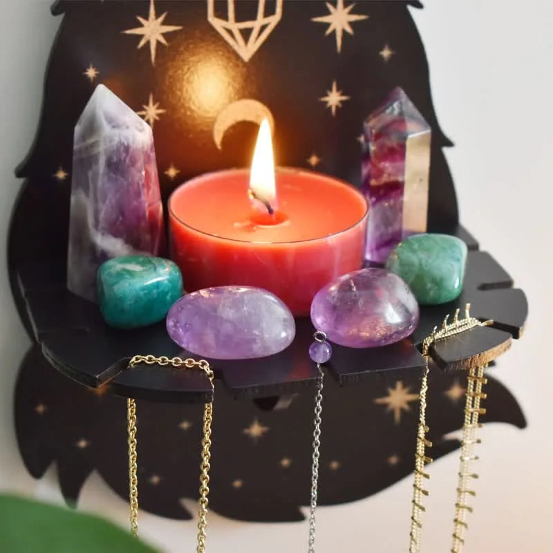 Reikistal Celestial Wolf Altar Crystal Shelf