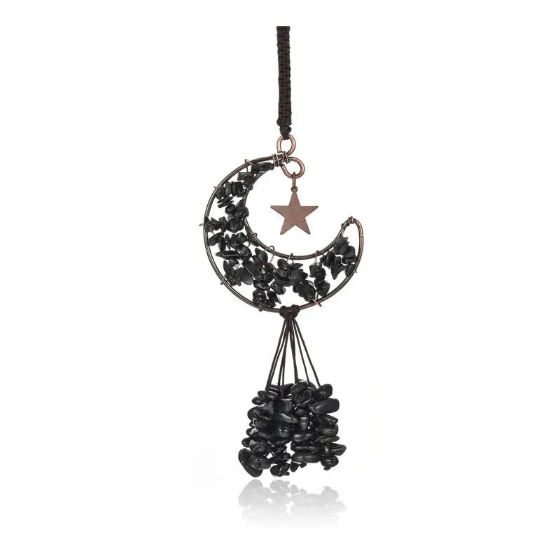 Reikistal Moon And Star Chakra Crystal Wind Chime