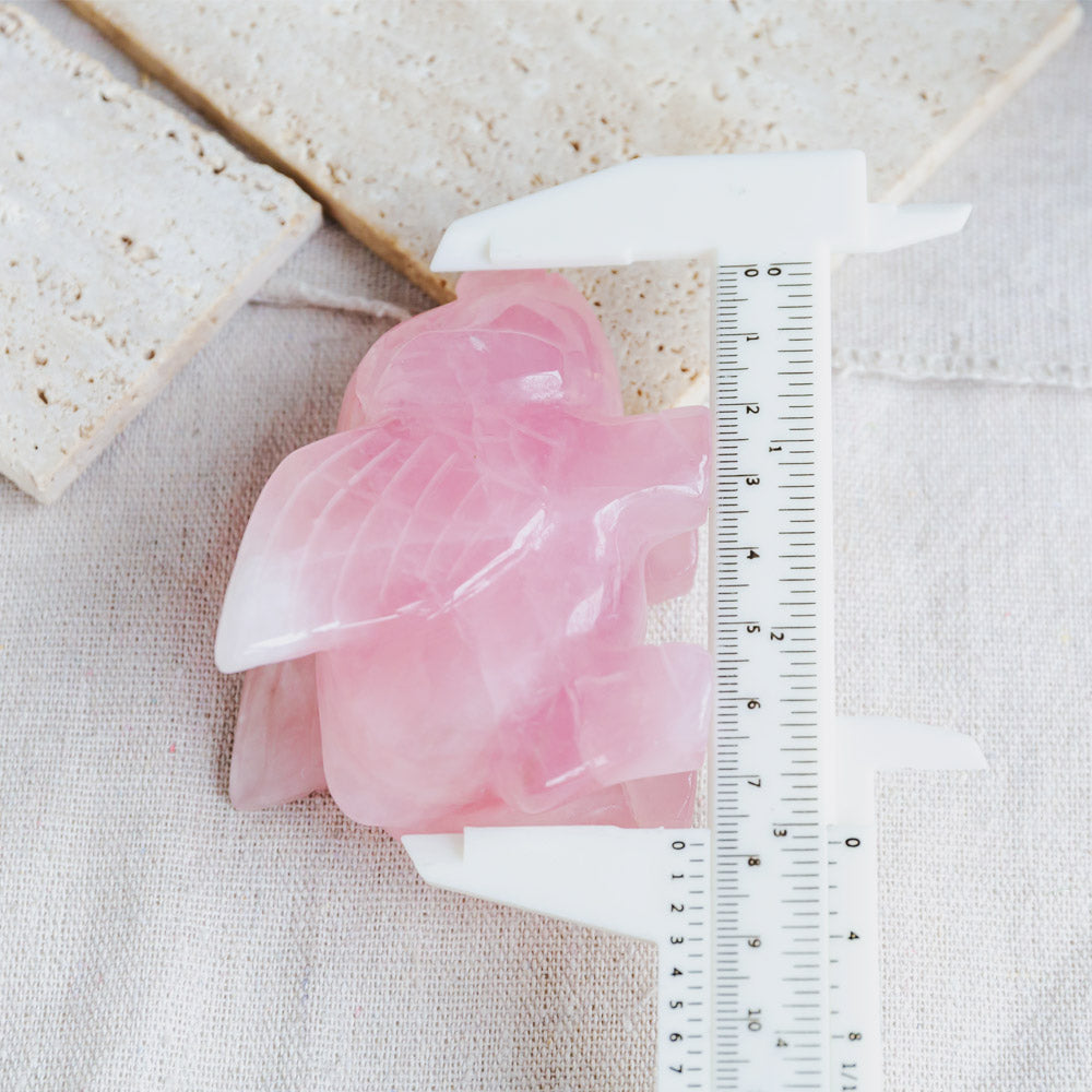 Reikistal Rose Quartz Flying Pig