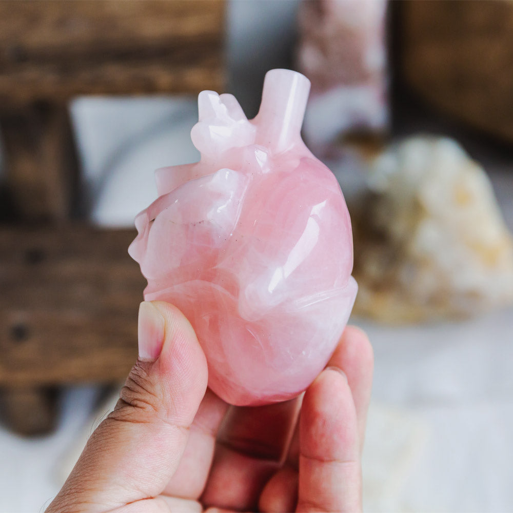 Reikistal Rose Quartz Human Heart