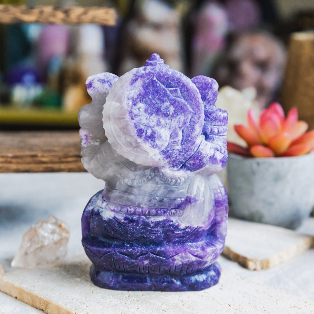 Reikistal Lepidolite Ganesha