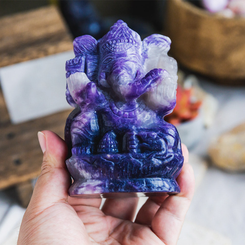 Reikistal Lepidolite Ganesha