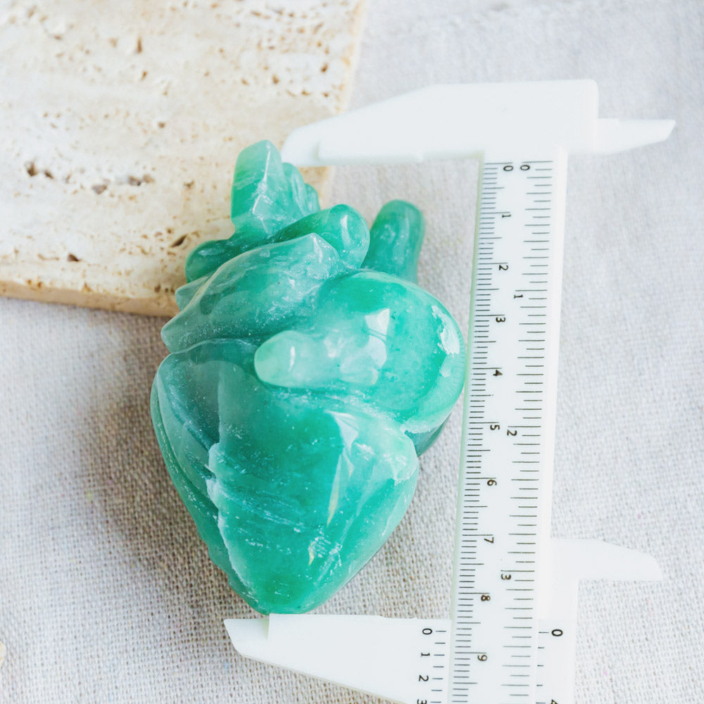 Reikistal Green Aventurine Human Heart