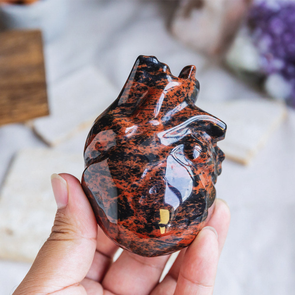 Reikistal Mahogany Obsidian Human Heart