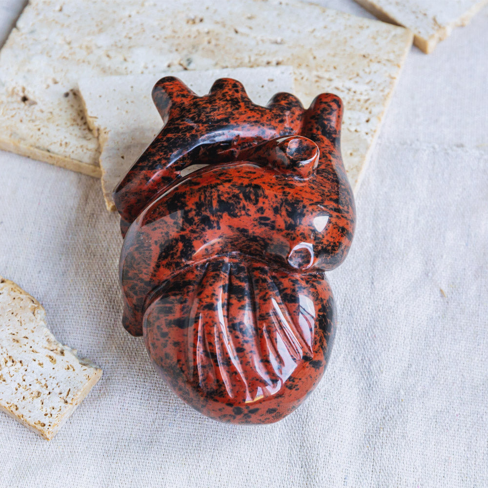 Reikistal Mahogany Obsidian Human Heart