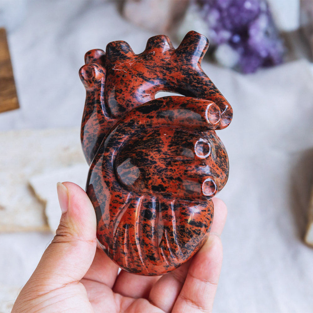 Reikistal Mahogany Obsidian Human Heart