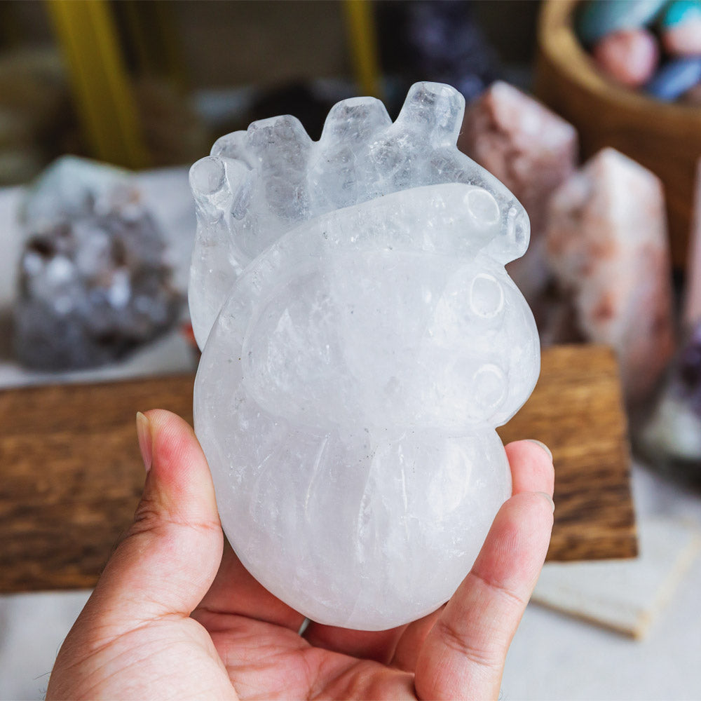 Reikistal Clear Quartz Human Heart