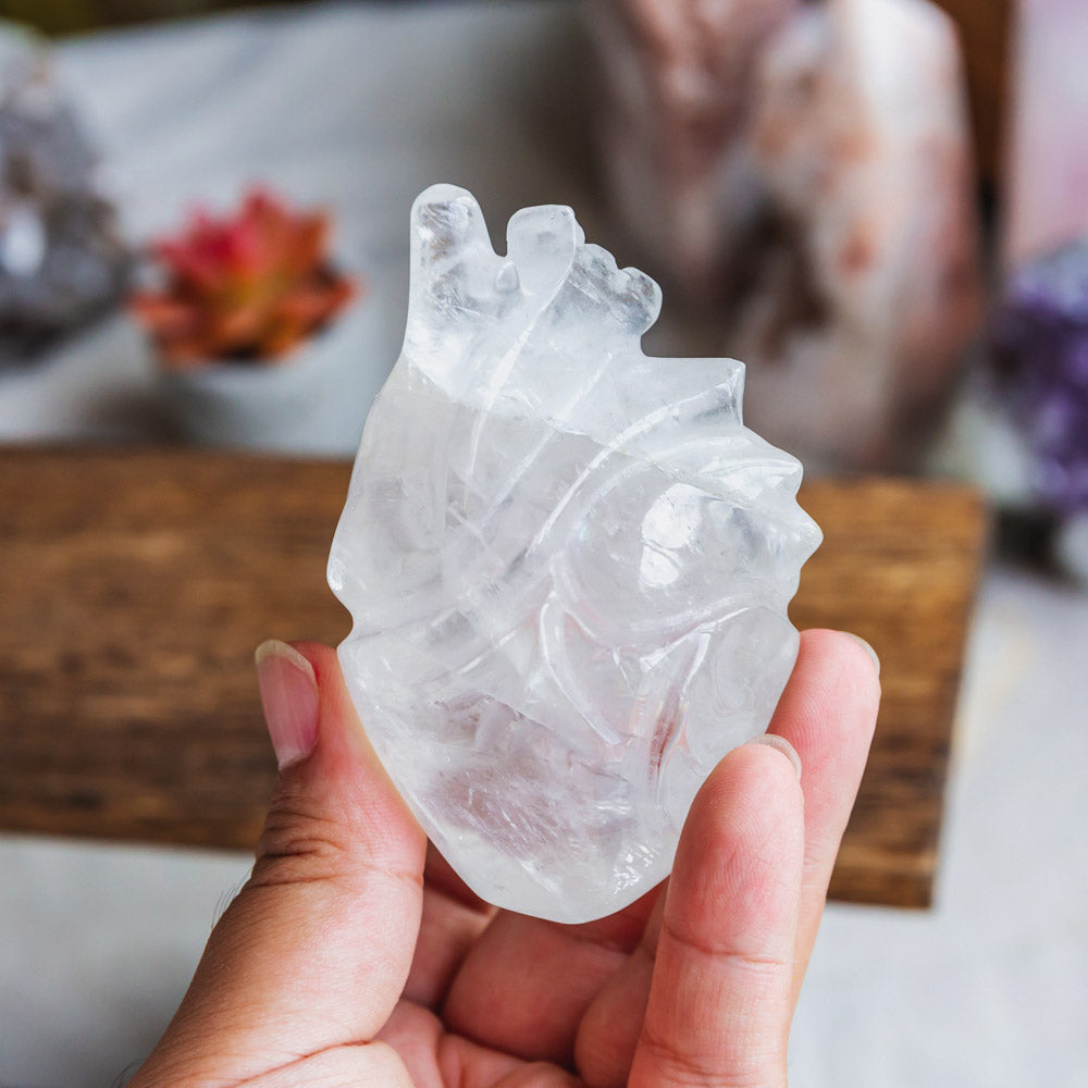 Reikistal Clear Quartz Human Heart