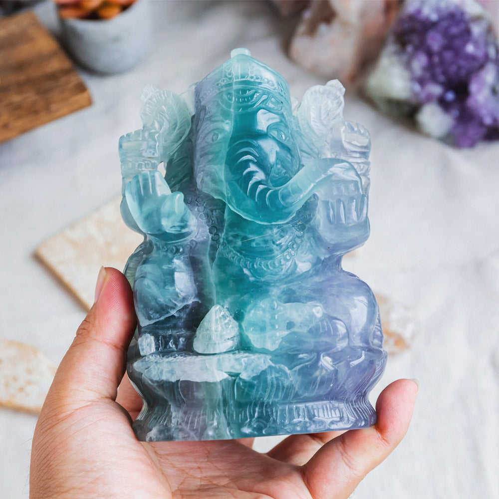 Reikistal Fluorite Ganesha