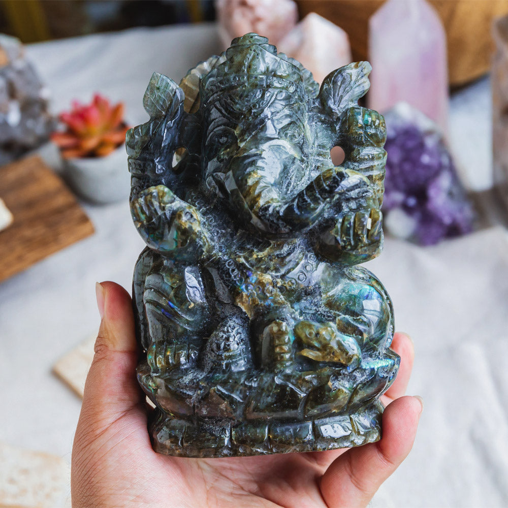 Reikistal Labradorite Ganesha