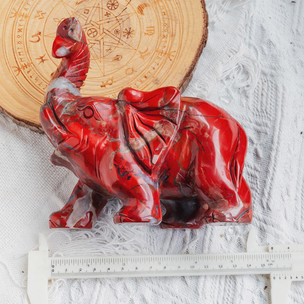 Reikistal Red Jasper Elephant