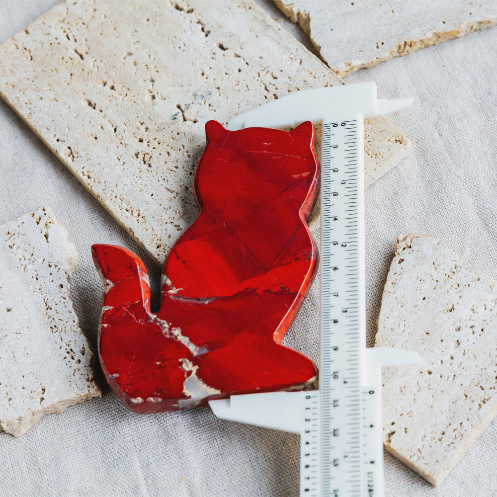 Reikistal Red Jasper Cat Slice