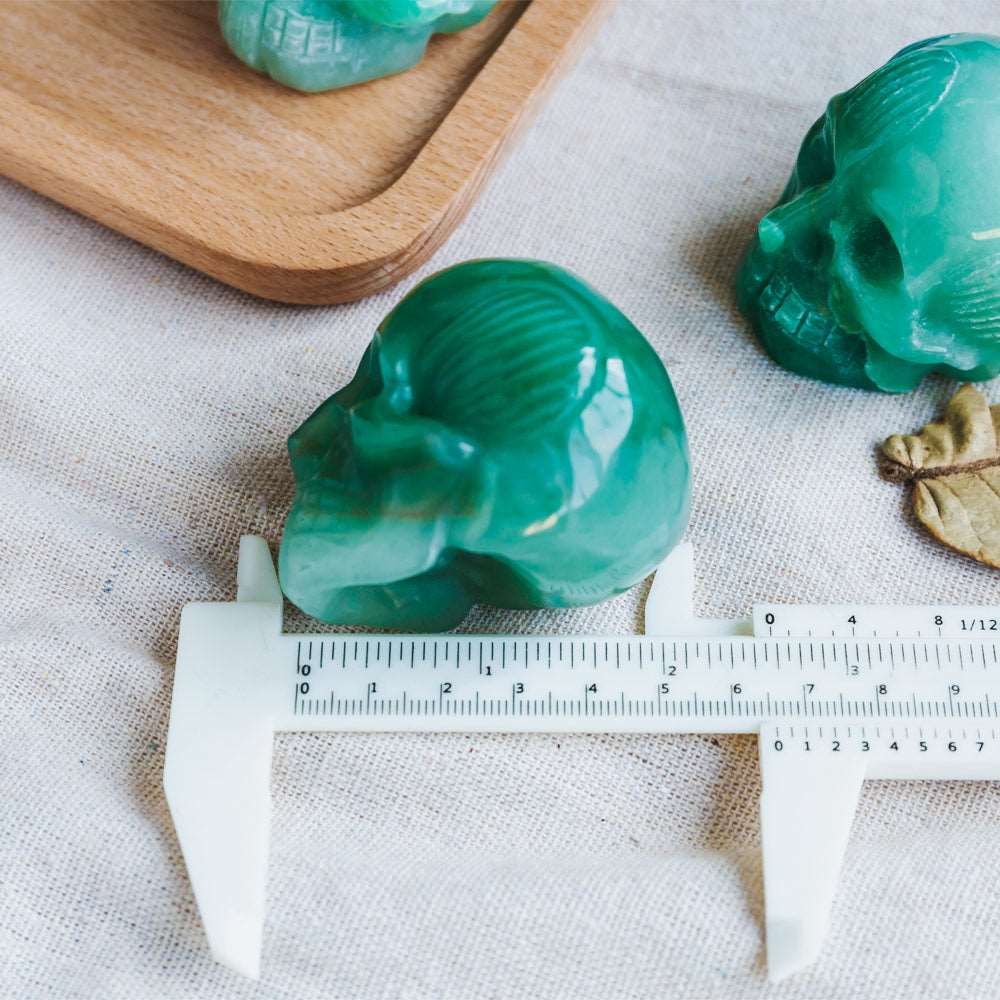 Reikistal 2'' Green Aventurine Muscle Skull