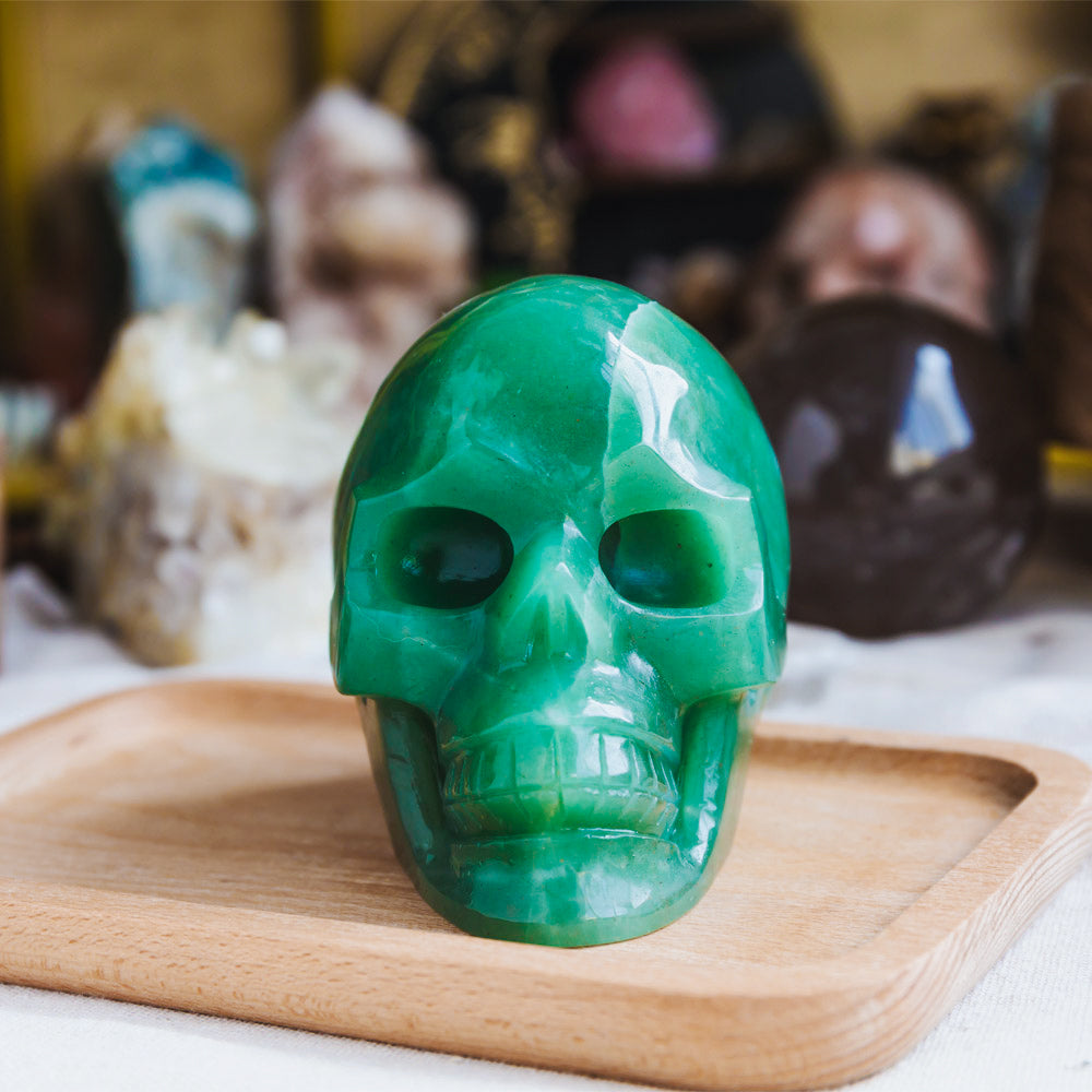 Reikistal Green Aventurine Skull