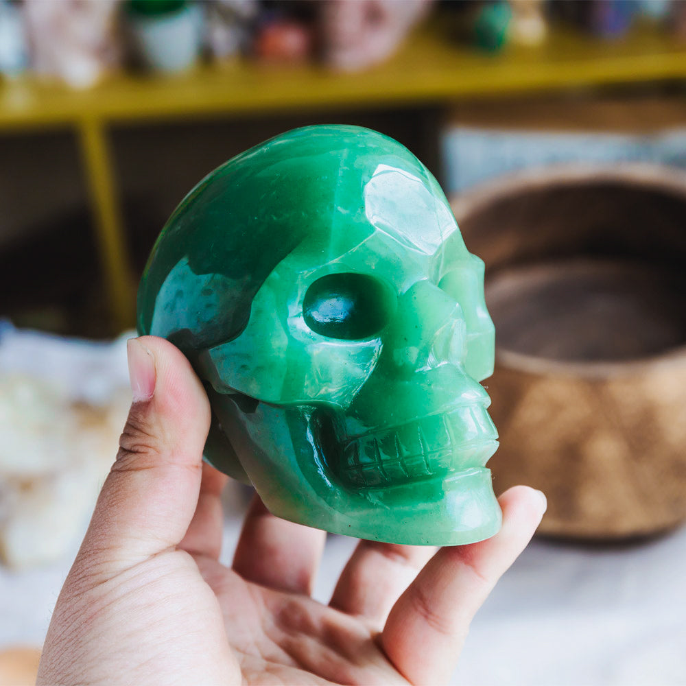 Reikistal Green Aventurine Skull