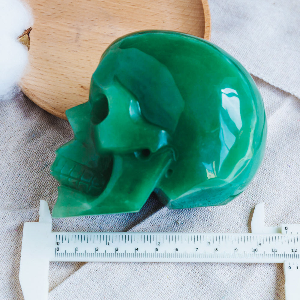 Reikistal Green Aventurine Skull