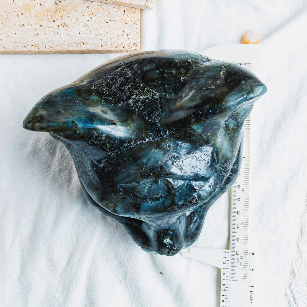 Reikistal 6" Labradorite Cat Head