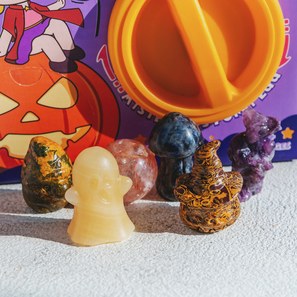 Reikicrystal Halloween-Themed Crystal Carvings | Surprise Gacha Machine