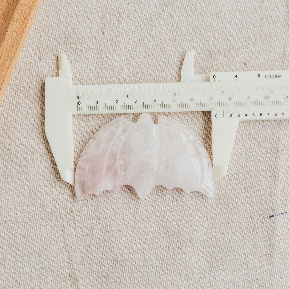 Reikistal Rose Quartz Bat