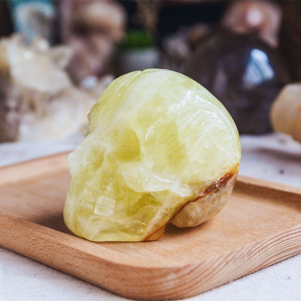 Reikistal 2.5'' Citrine Muscle Skull