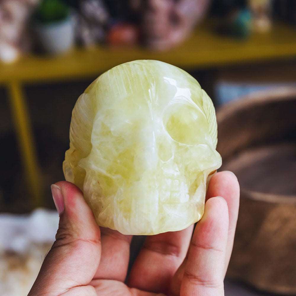 Reikistal 2.5'' Citrine Muscle Skull