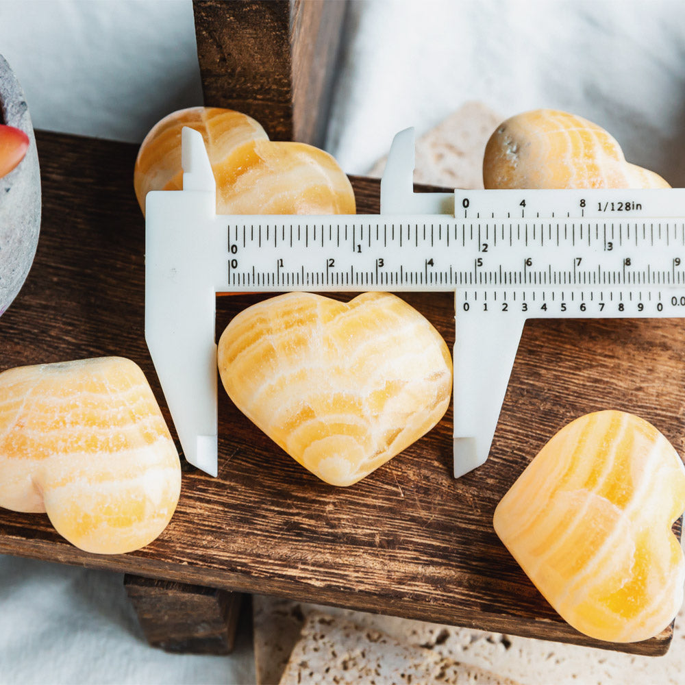 Reikistal Banding Orange Calcite Heart