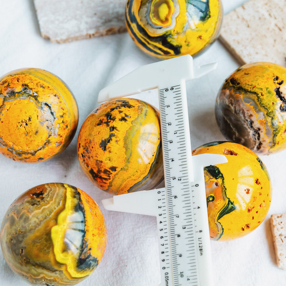 Reikistal Bumble Bee Jasper Sphere