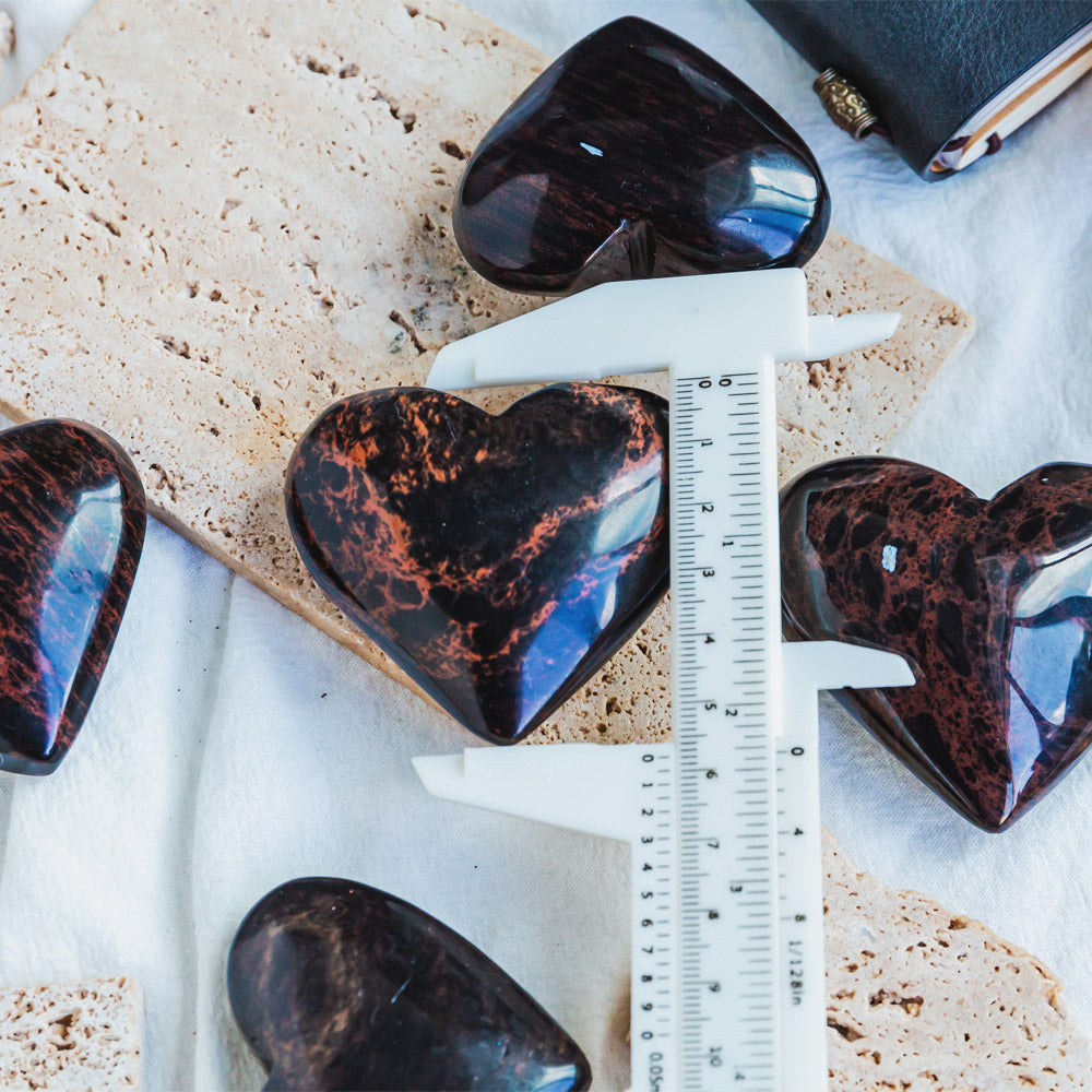 Reikistal Mahogany Obsidian Heart