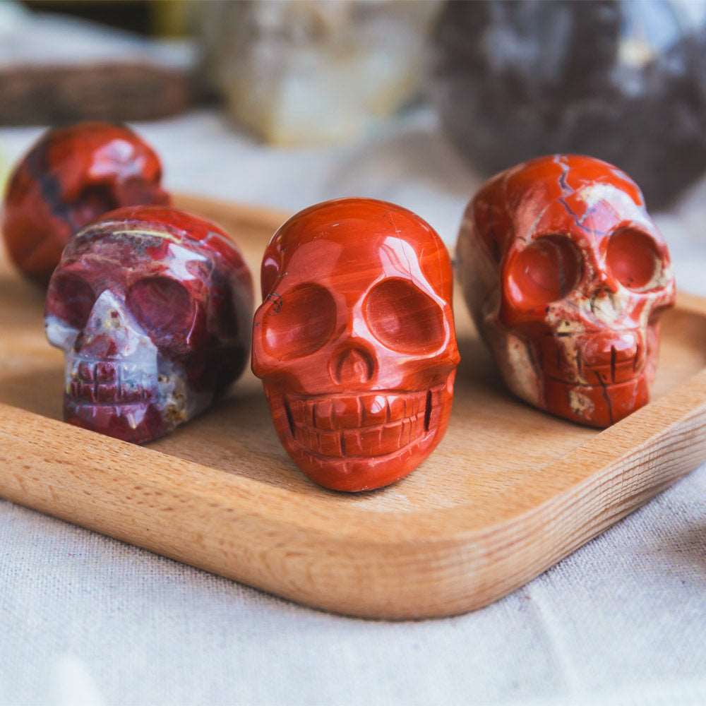 Reikistal 2''Red Jasper Skull