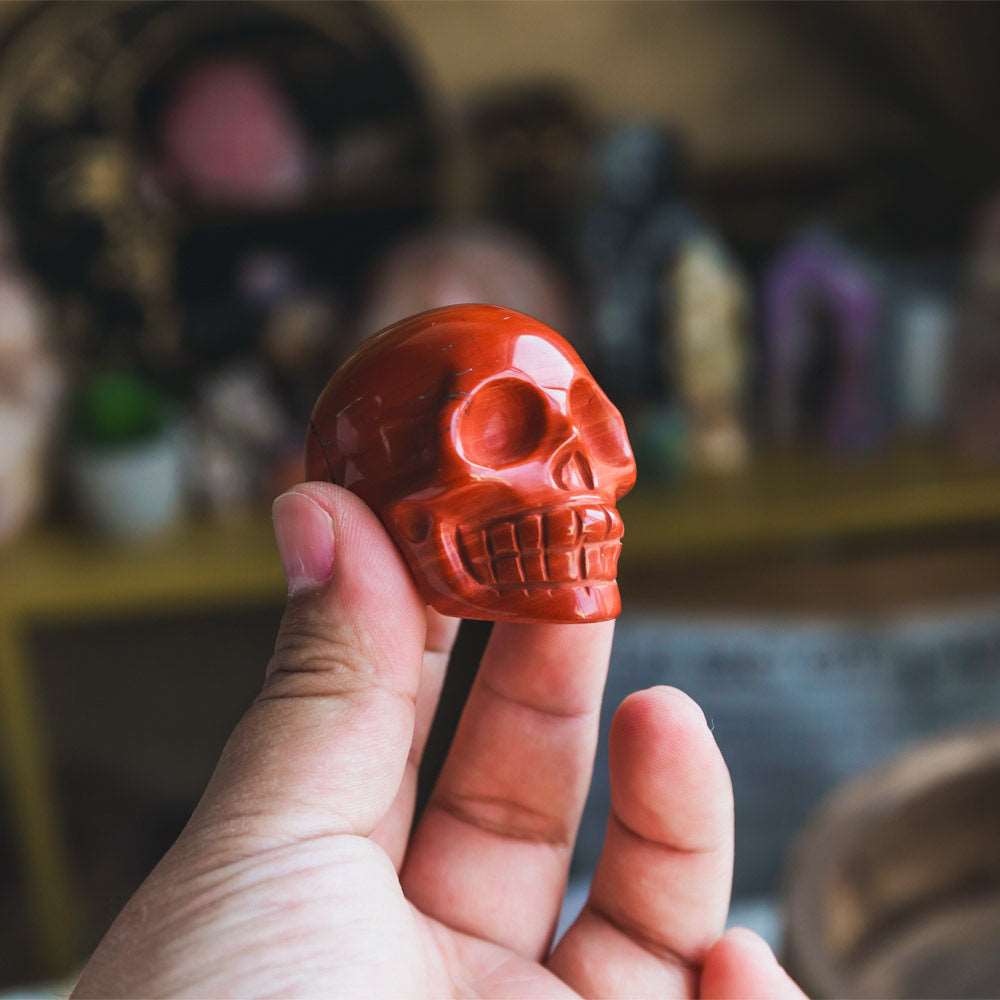 Reikistal 2''Red Jasper Skull