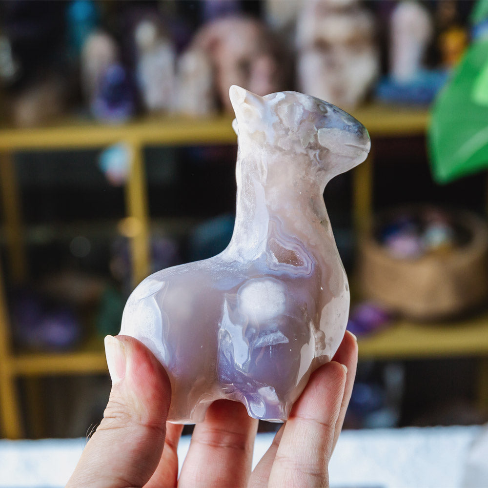 Reikistal Flower Agate Llama