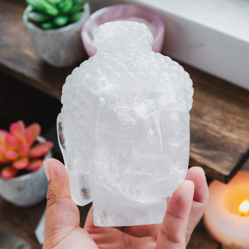 Reikistal Clear Quartz Budda Head