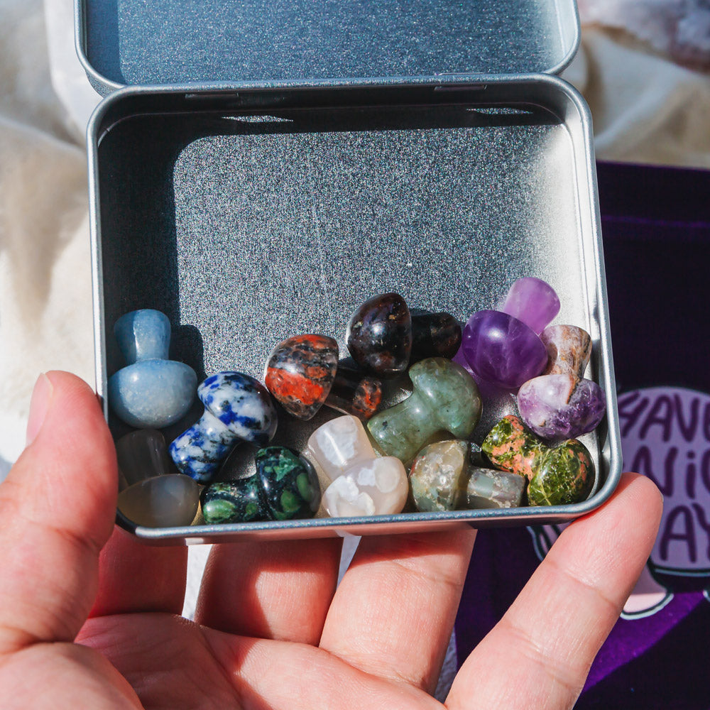 Sliver Metal Natural Crystal Gift Box