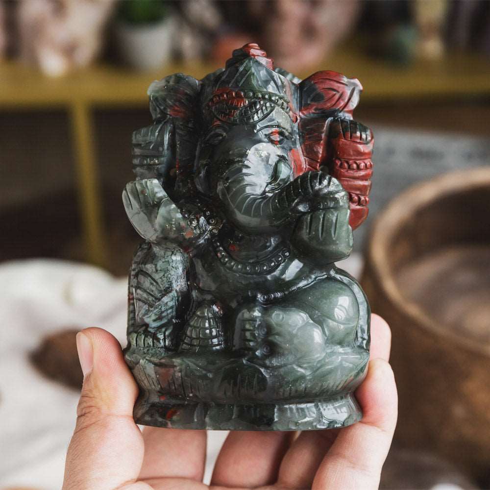 Reikistal Africa Blood Stone Ganesha