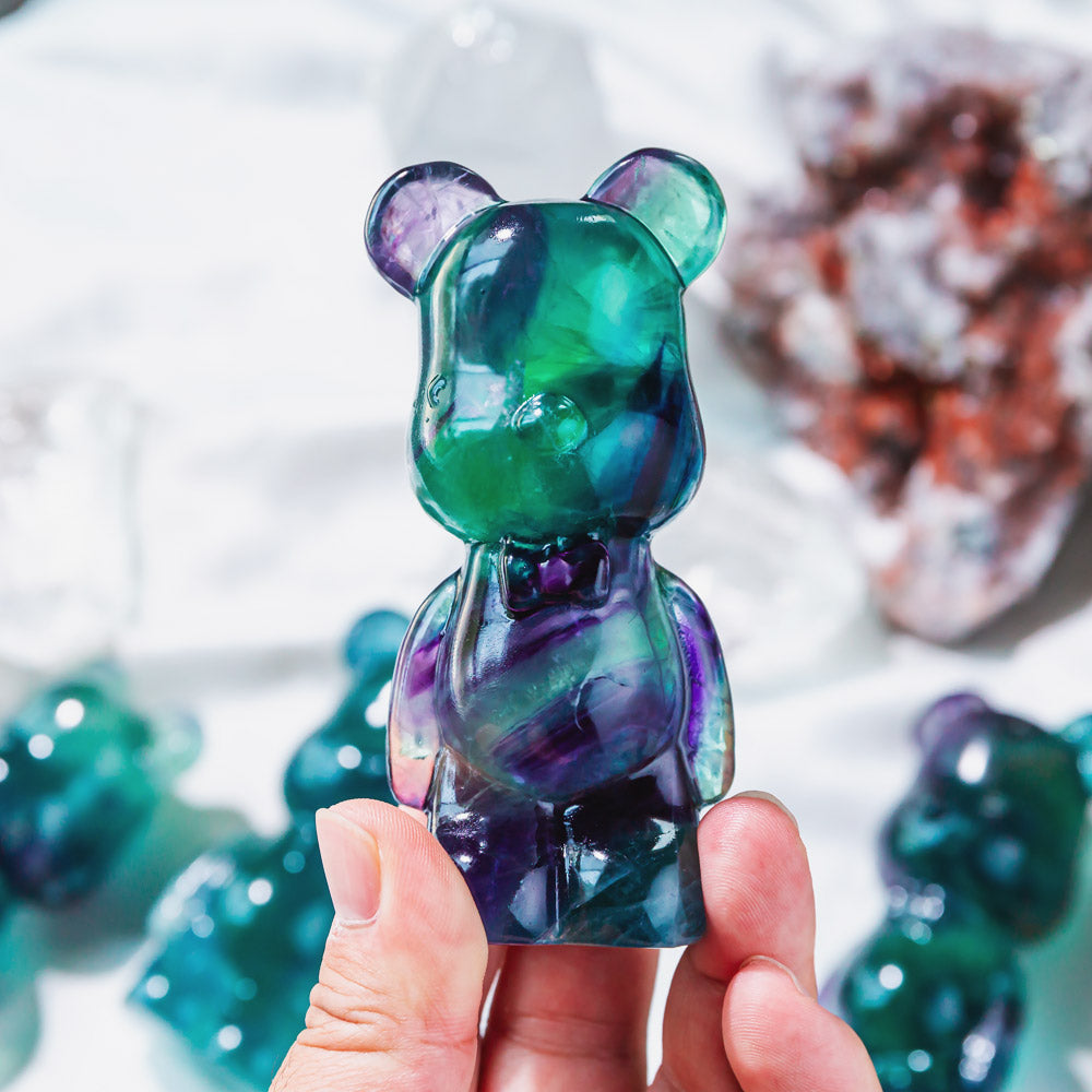 Reikicrystal Fluorite Bear Carving