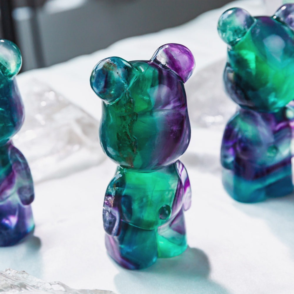Reikicrystal Fluorite Bear Carving
