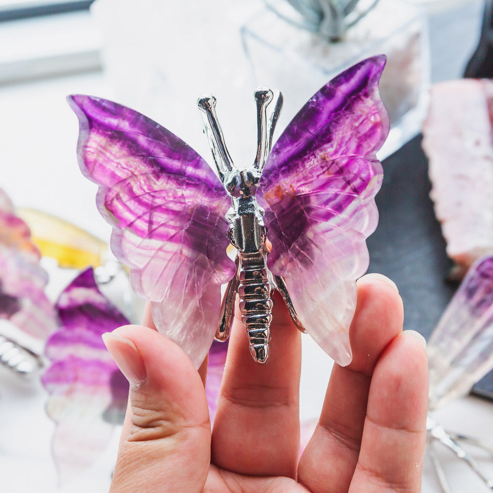 Reikistal Crystal Fluorite Butterfly