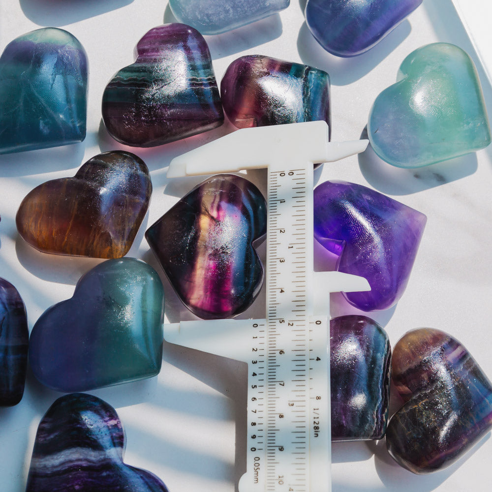 Reikistal Rainbow Fluorite Heart