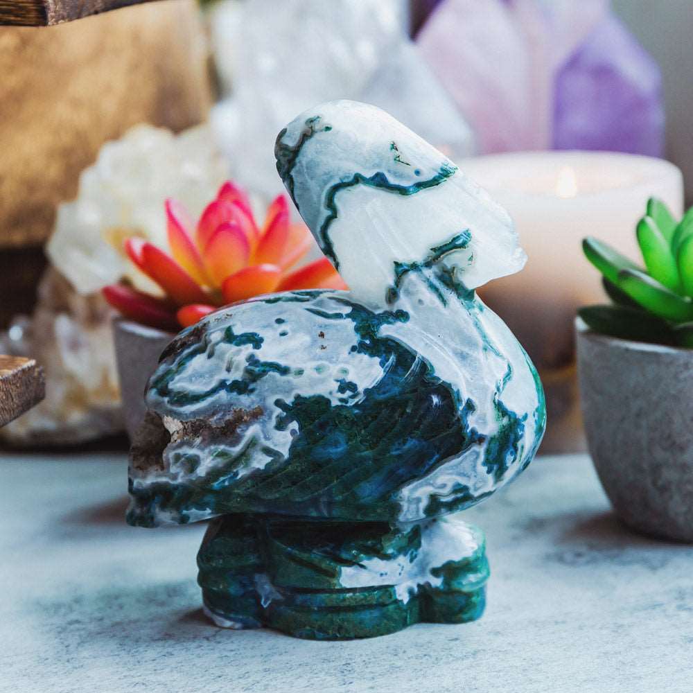 Reikistal Moss Agate Pelican