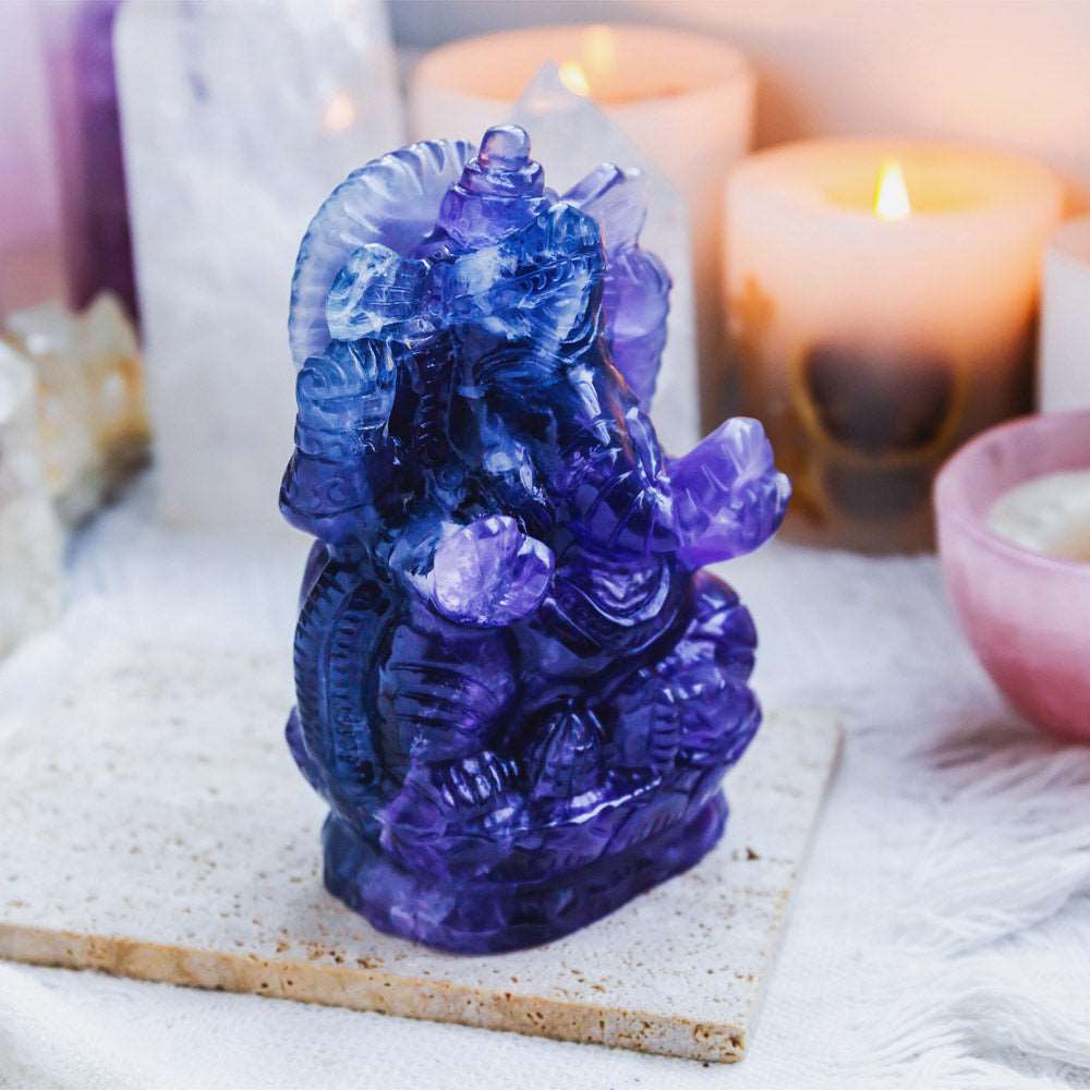 Reikistal Indigo Fluorite Ganesha