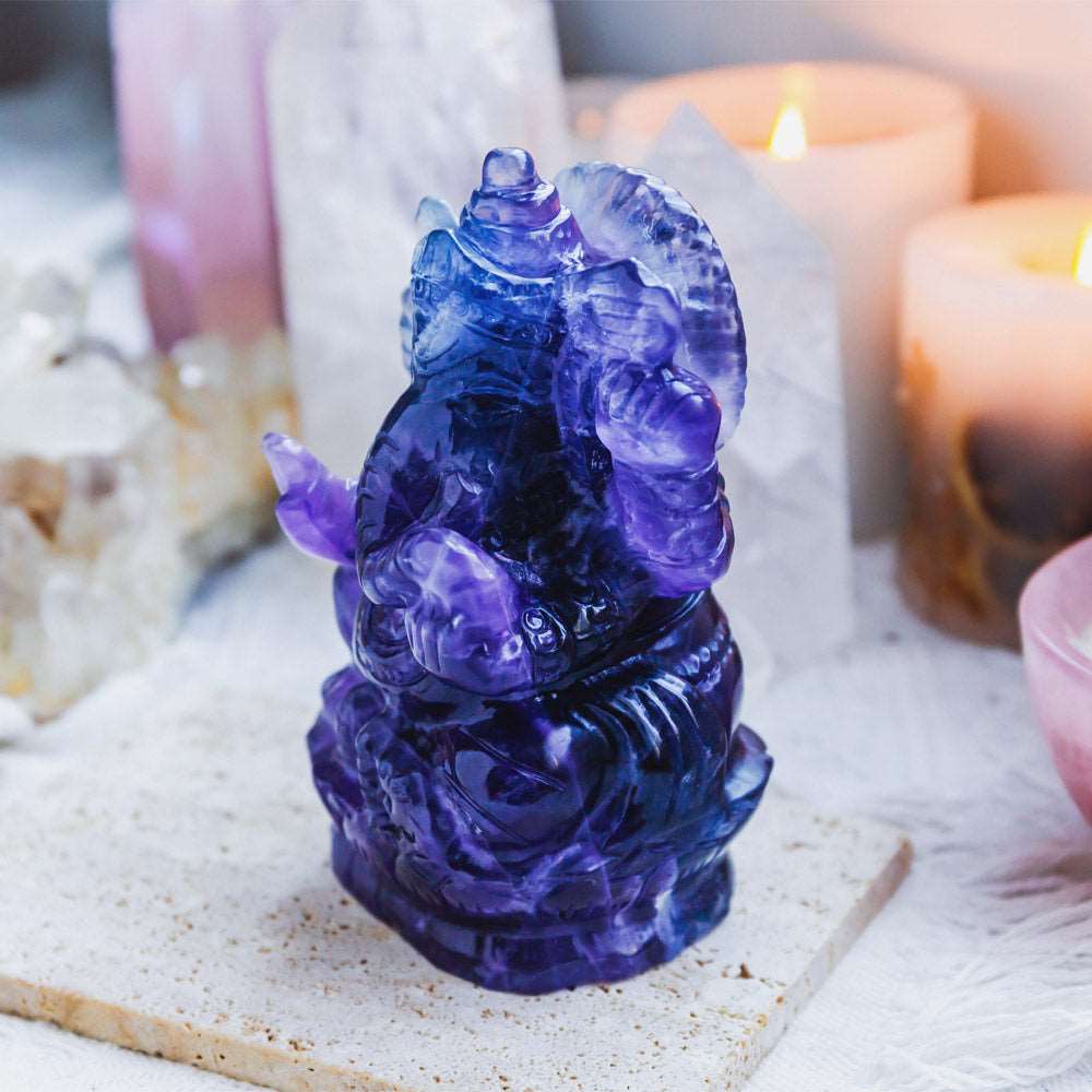 Reikistal Indigo Fluorite Ganesha