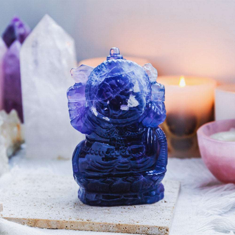 Reikistal Indigo Fluorite Ganesha