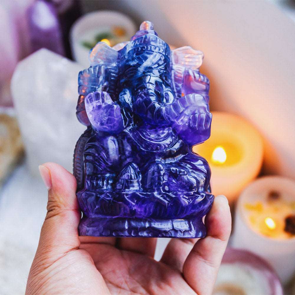 Reikistal Indigo Fluorite Ganesha