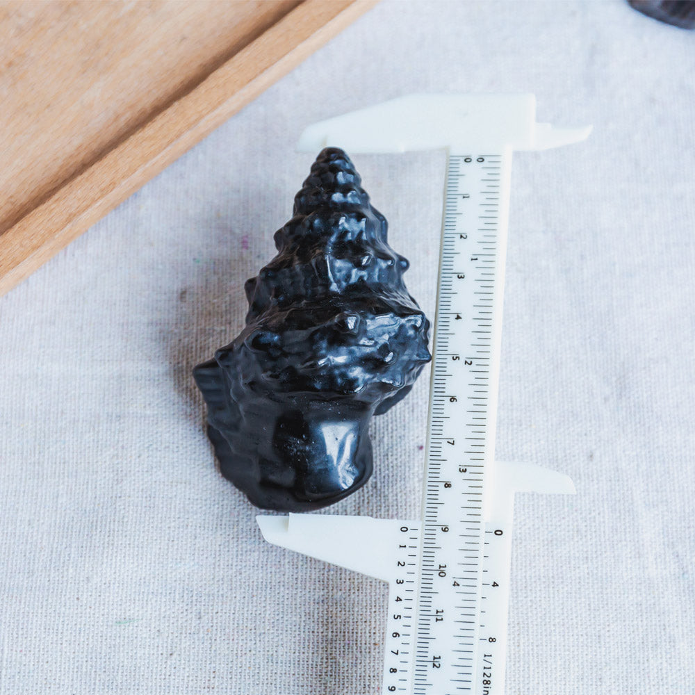 Reikistal Black Obsidian Conch