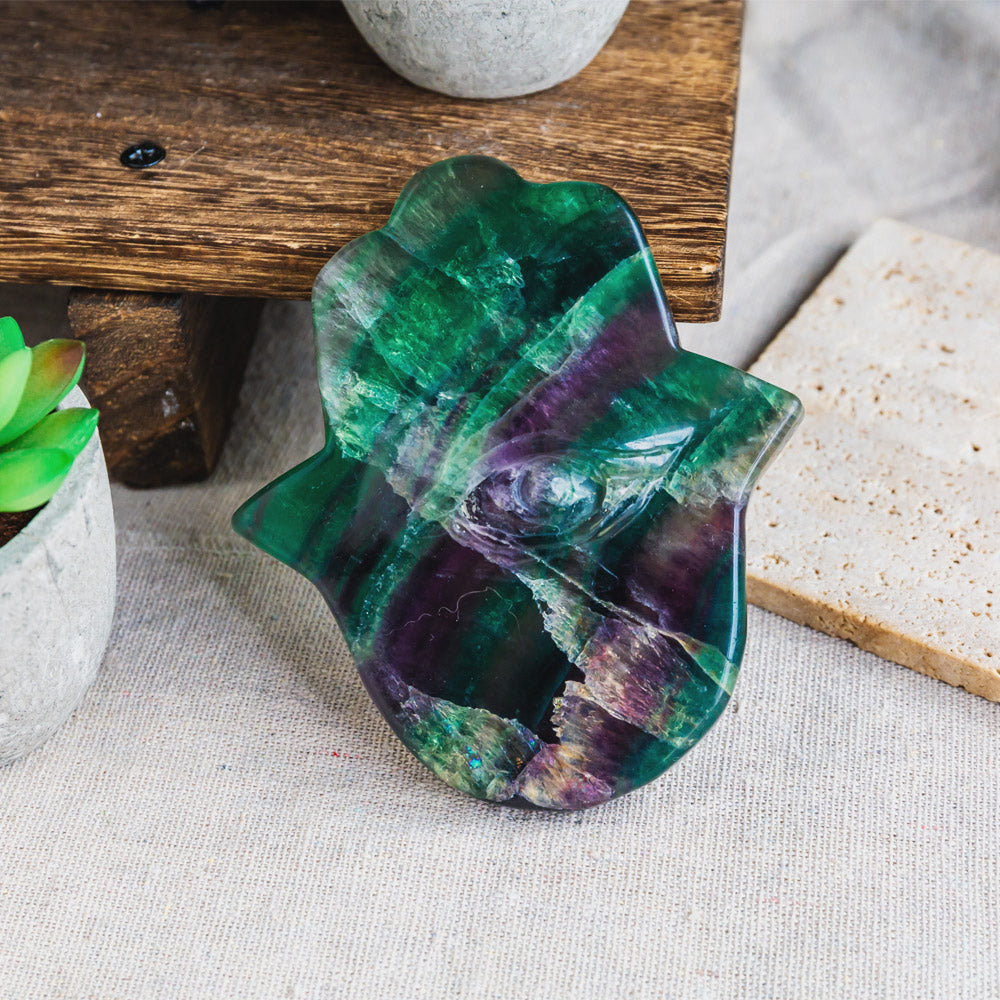 Reikistal Fluorite Hamas Hand