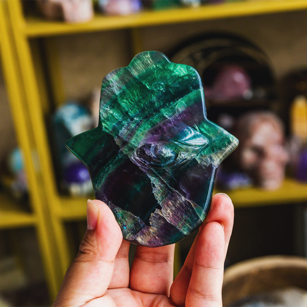 Reikistal Fluorite Hamas Hand