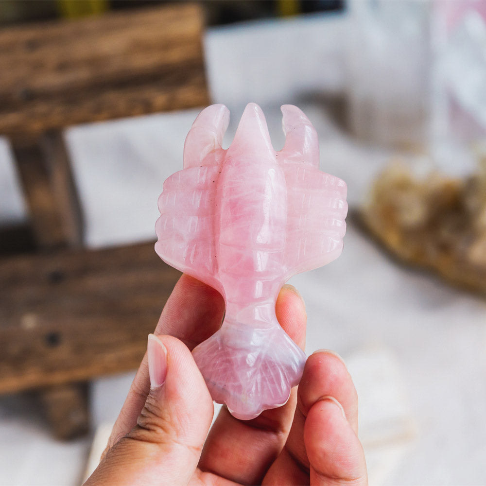 Reikistal Rose Quartz Lobster